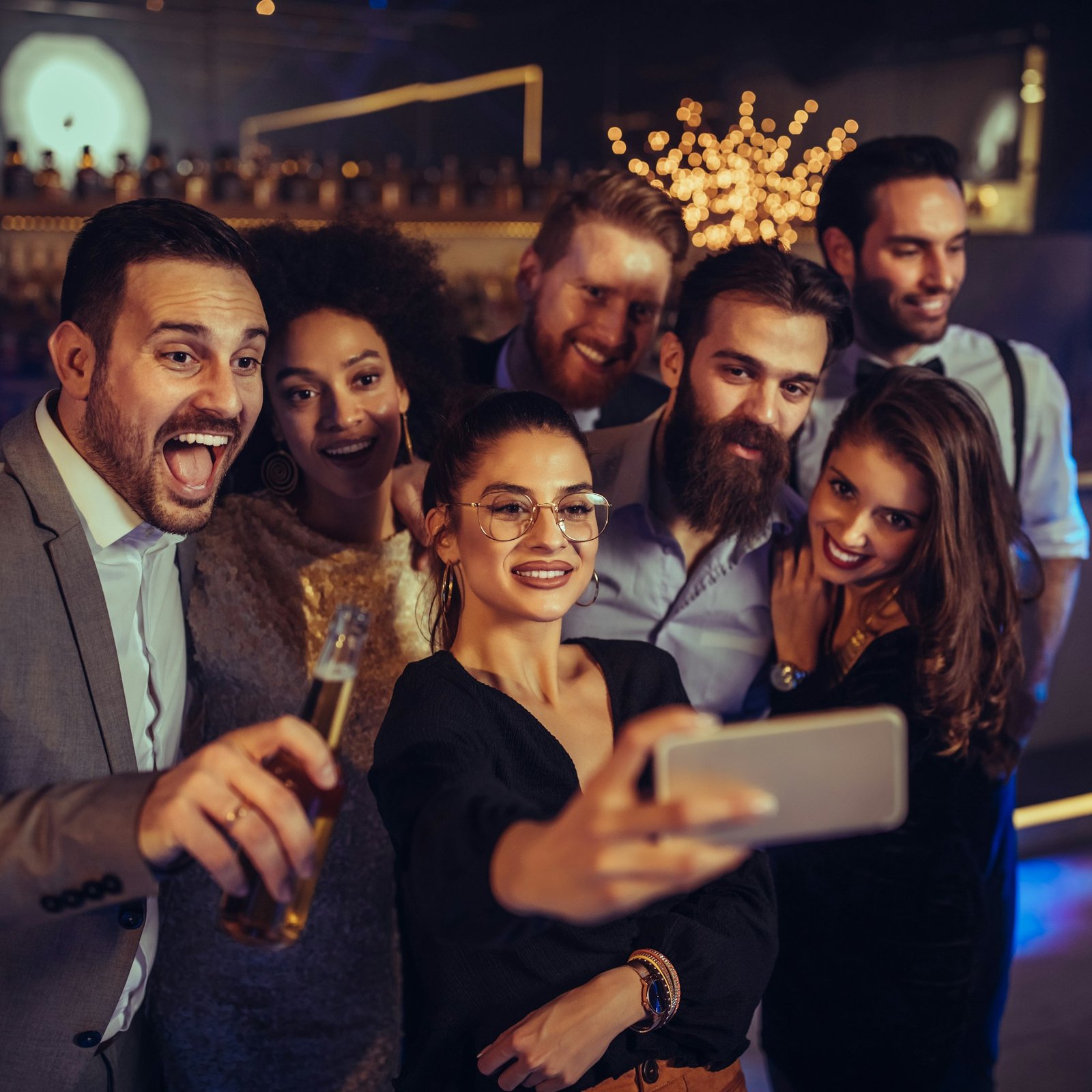 Capturing cheerful moments in the club